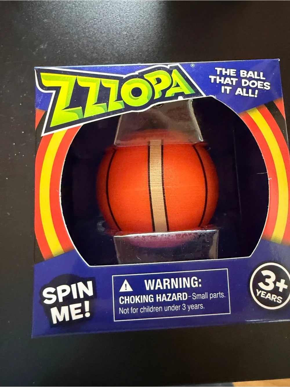 New ZZZopa Ball Fidget Toy Sensory Slam Dunk Edition 3+ Stress Spin Basketball